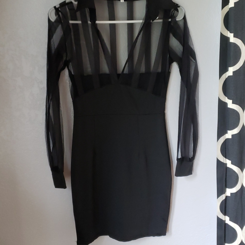 Striped dress small goth